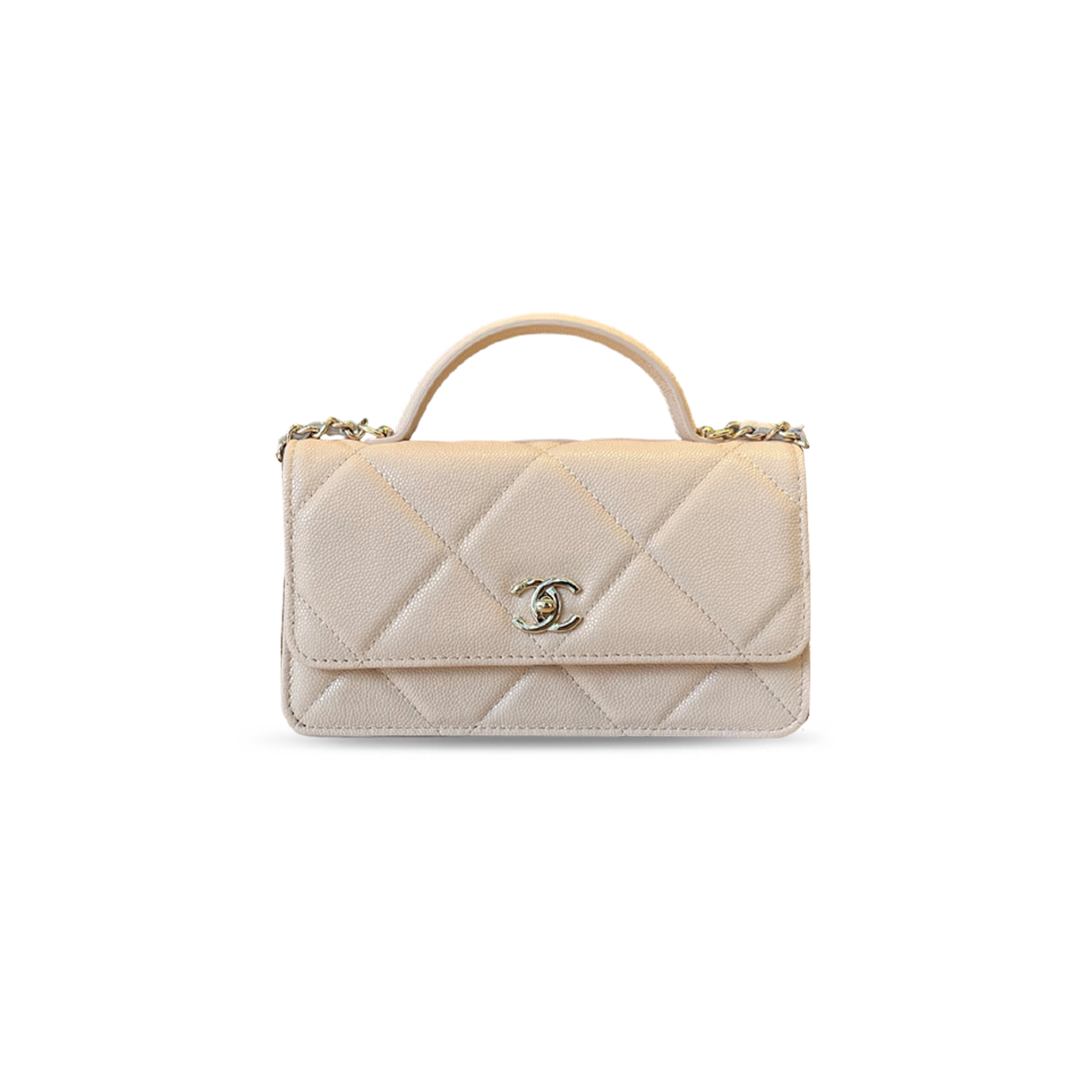 CHANEL MASTER 25K HANDLE WITH LARGE DIAMOND PATTERN CHAIN WOC A96171 (19*12*4cm)